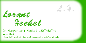 lorant heckel business card